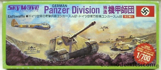 Skywave 1/700 German Panzer Division With Ju-88 And Ju-87 With T34 and JSIII Soviet Tanks, SW400 plastic model kit